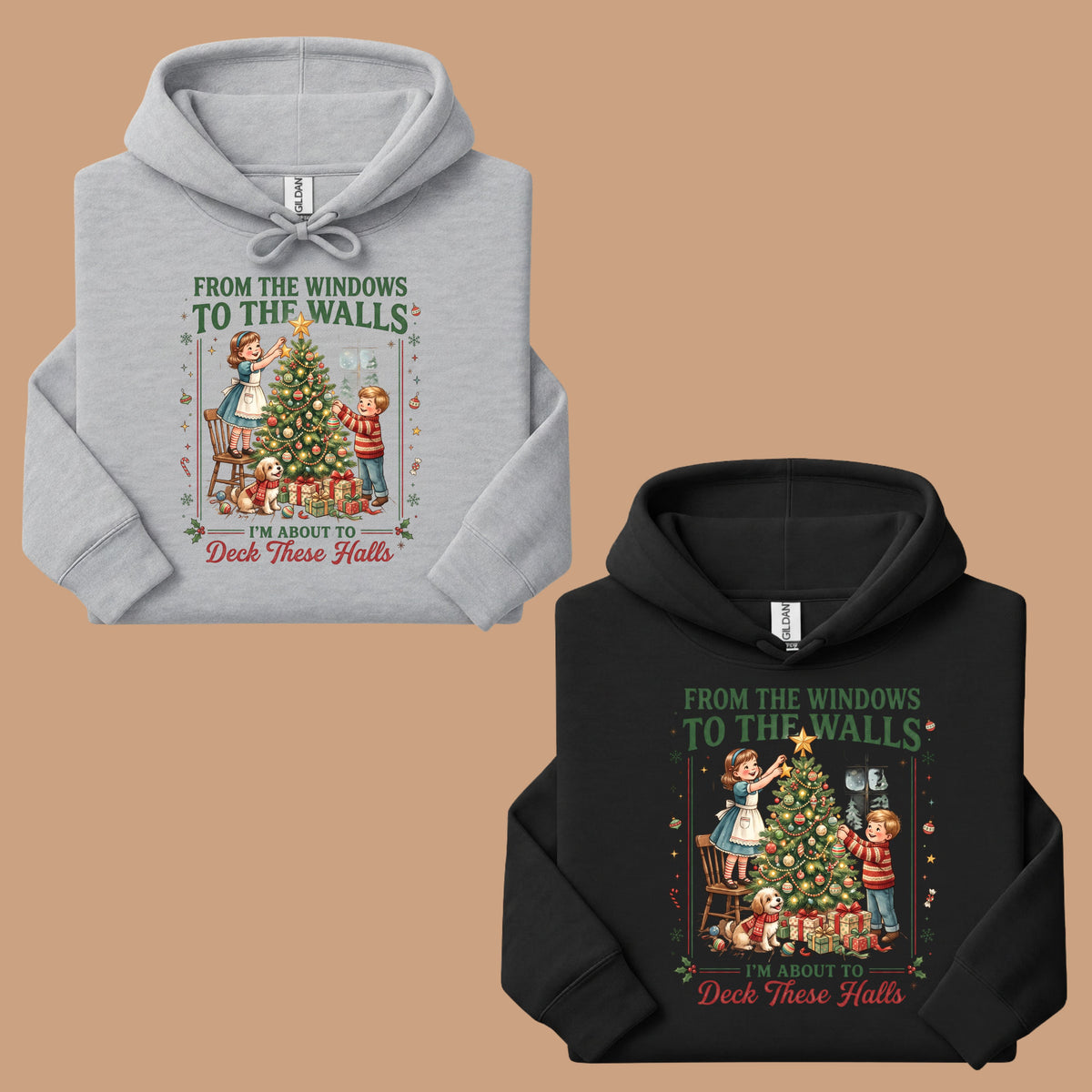 From the Windows to the Walls Christmas Tree T-Shirt, Funny Vintage Holiday Tee