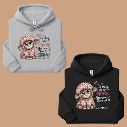 Inspirational Black Sheep Born to Stand Out T-Shirt, Cute Lamb Quote Tee