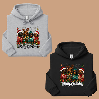 Christmas Dachshund Merry Christmas Dogs T-Shirt, Santa Hat Holiday Pet Lover Tee