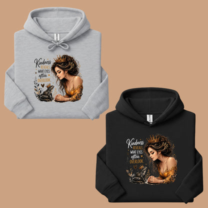 Inspirational Princess Frog Kindness Reveals Crown T-Shirt, Gold Dress Women Quote Tee
