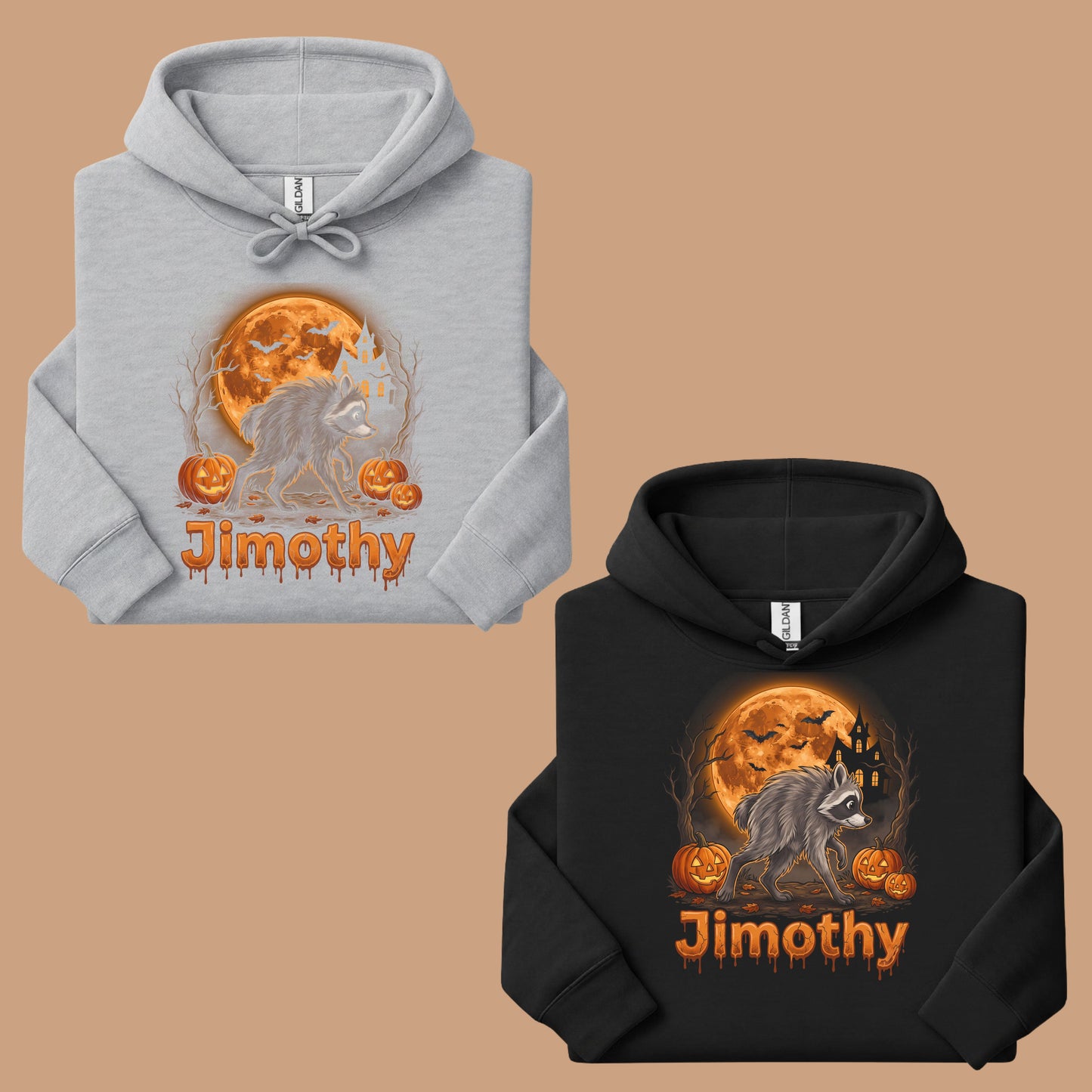 Halloween Jimothy Werewolf T-Shirt, Spooky Moon Pumpkin Horror Tee