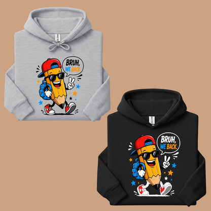 Bruh We Back Pencil T-Shirt, Cool Pencil Sunglasses Backpack Back to School Comfort Color Tee