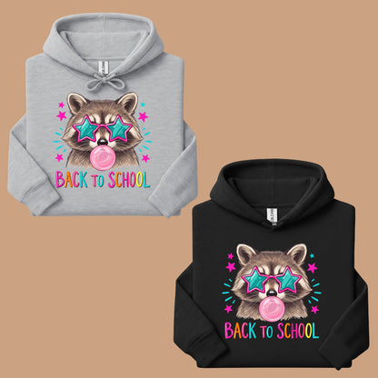 Back to School Raccoon T-Shirt, Star Sunglasses Bubblegum Trash Panda Comfort Color Tee