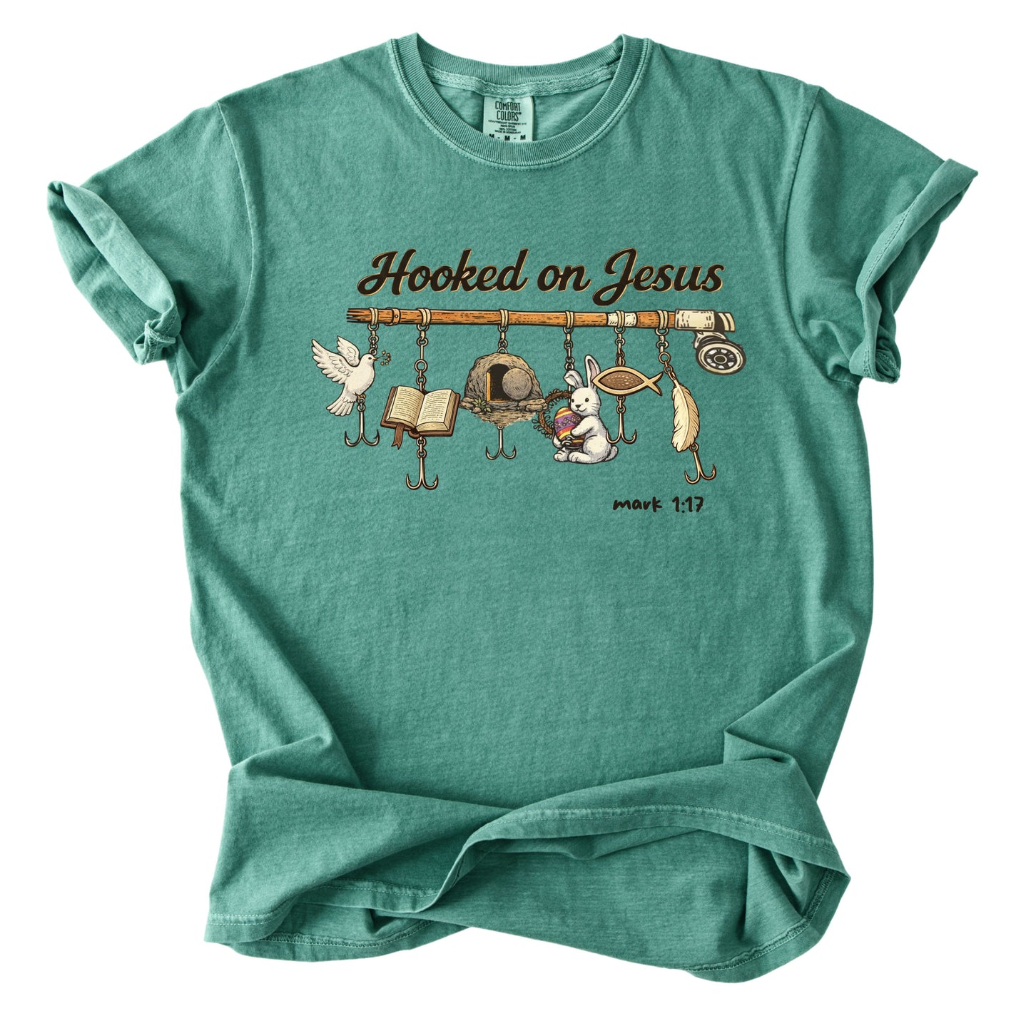 Hooked on Jesus Comfort Colors T Shirt