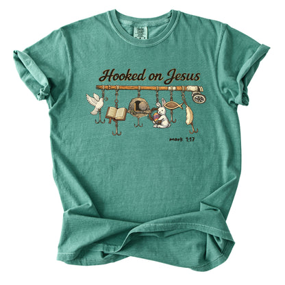 Hooked on Jesus Comfort Colors T Shirt
