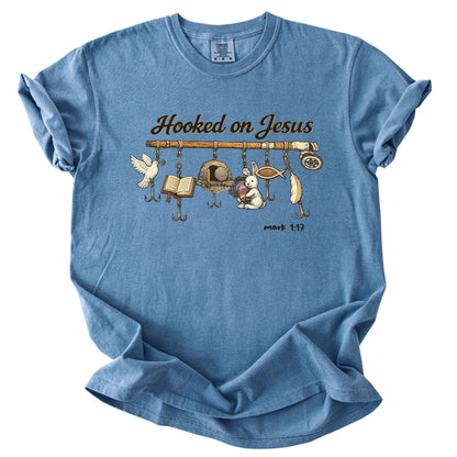 Hooked on Jesus Comfort Colors T Shirt