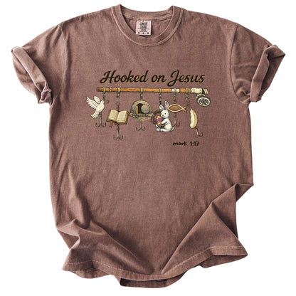 Hooked on Jesus Comfort Colors T Shirt