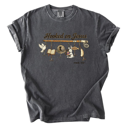 Hooked on Jesus Comfort Colors T Shirt