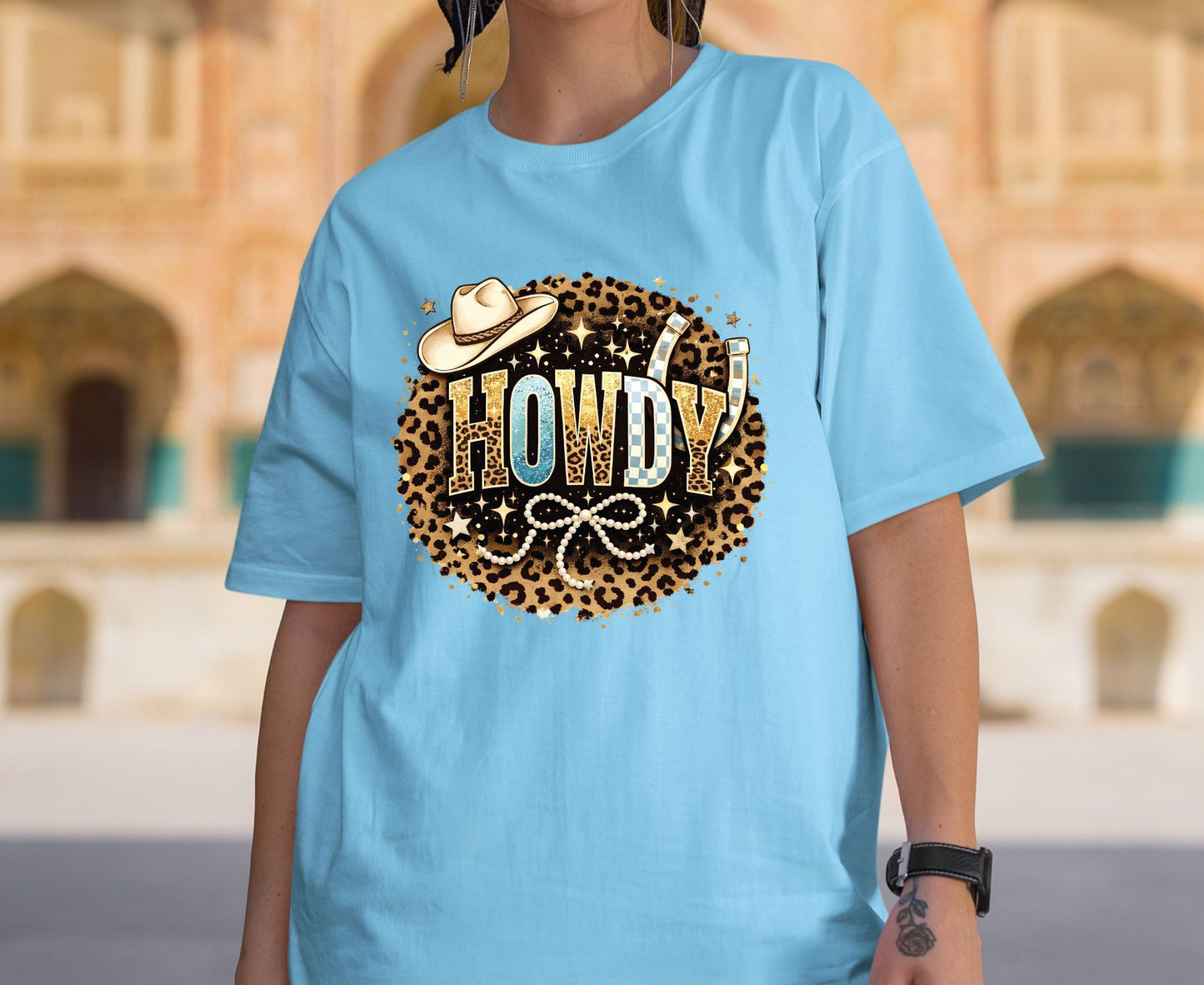 Howdy T Shirt Adult Youth Toddler Baby Leopard Cheetah Print Western Graphic Tee Cowboy Hat Pearl Bow Retro Rodeo Country Girl Aesthetic Gift