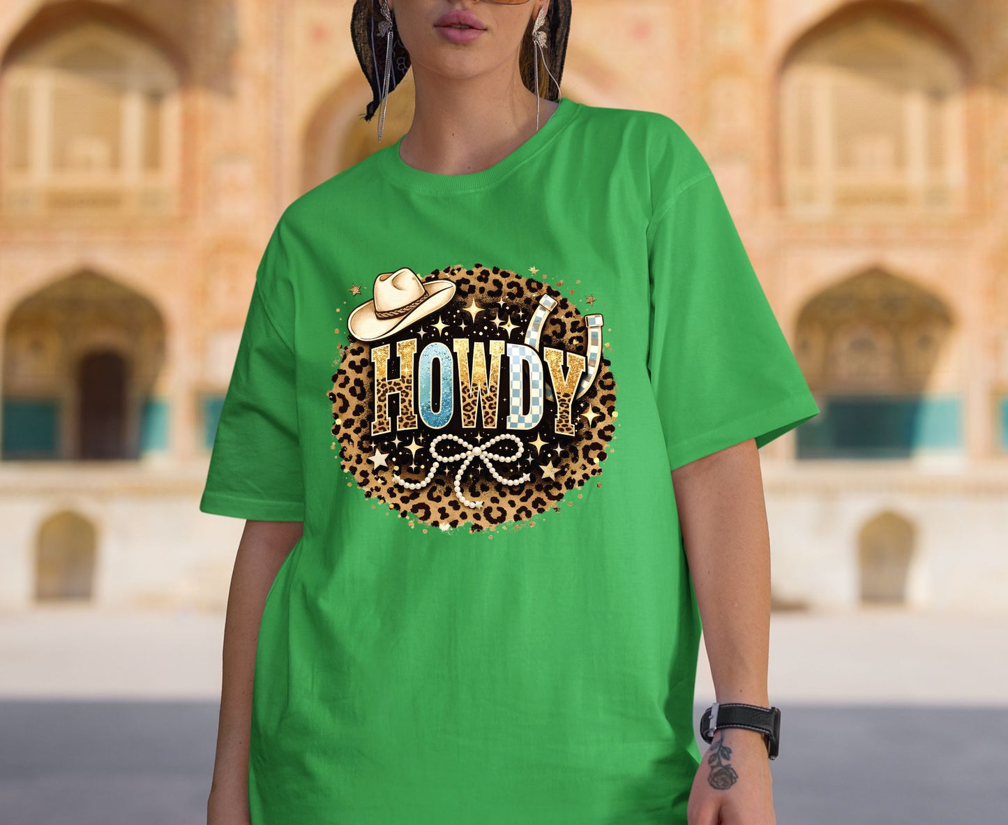 Howdy T Shirt Adult Youth Toddler Baby Leopard Cheetah Print Western Graphic Tee Cowboy Hat Pearl Bow Retro Rodeo Country Girl Aesthetic Gift