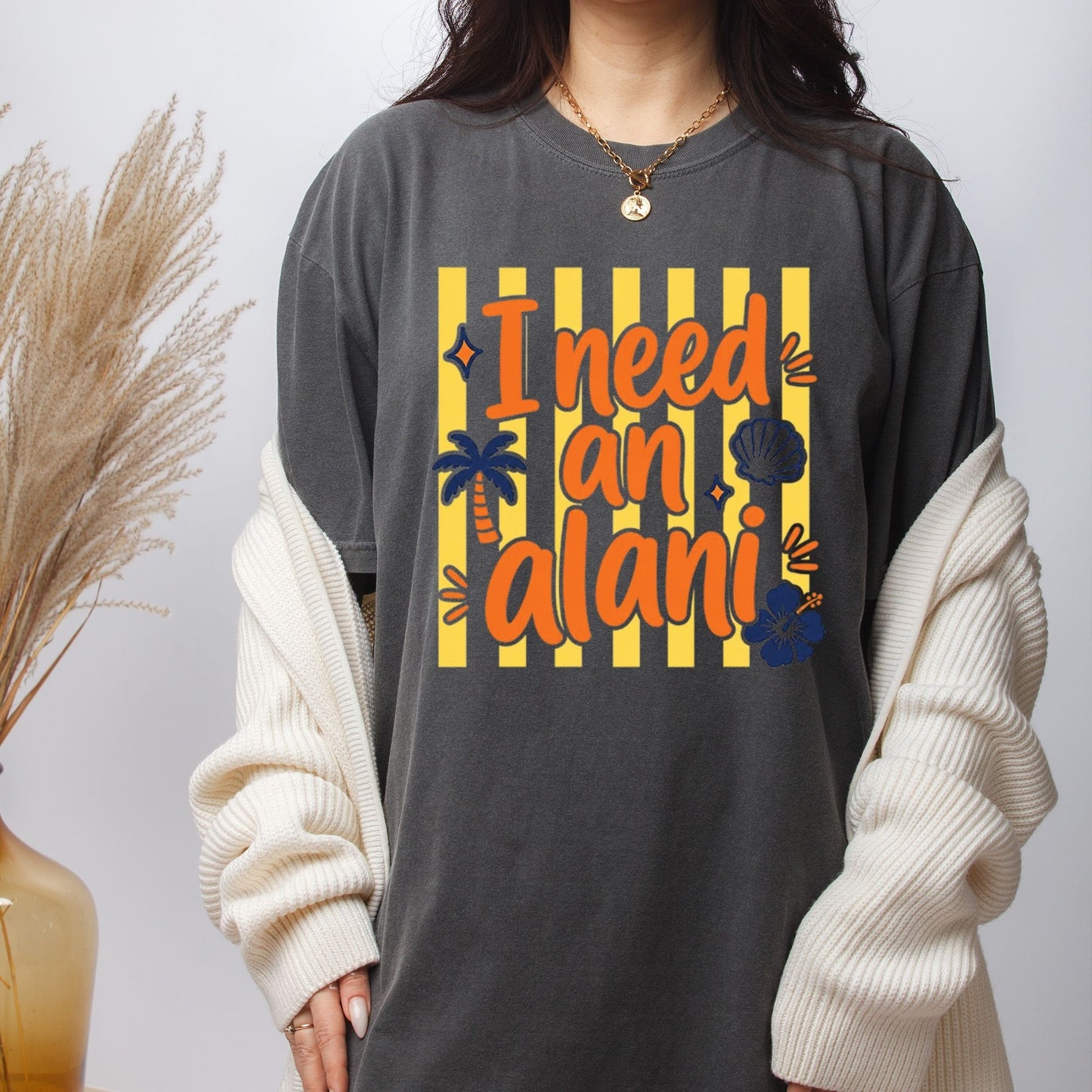 I Need An Alani Retro Summer Beach DTF Transfer Ready to Press Energy Drink UV DTF Sticker Tropical Hibiscus & Palm Tree Heat Transfer for Shirts