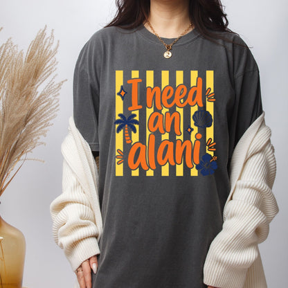 I Need An Alani Retro Summer Beach DTF Transfer Ready to Press Energy Drink UV DTF Sticker Tropical Hibiscus & Palm Tree Heat Transfer for Shirts