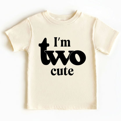 I’m Two Cute 2nd Birthday Shirt Second Birthday Toddler Tee Two Year Old Kids Birthday Outfit Childrens Birthday Gift Cute Birthday Apparel