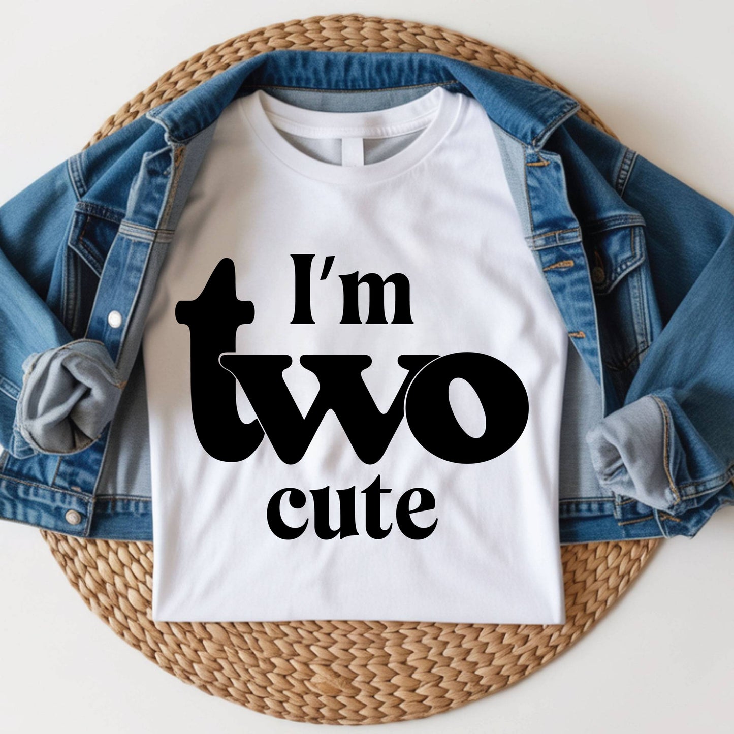 I’m Two Cute 2nd Birthday Shirt Second Birthday Toddler Tee Two Year Old Kids Birthday Outfit Childrens Birthday Gift Cute Birthday Apparel