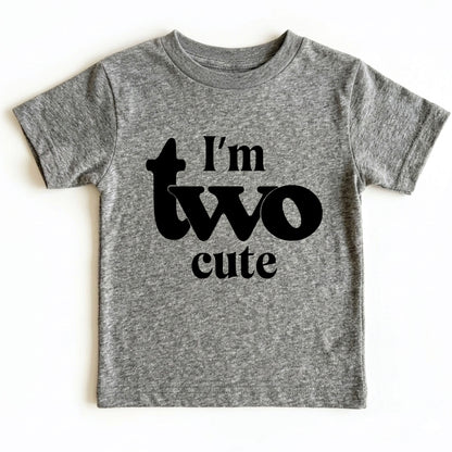 I’m Two Cute 2nd Birthday Shirt Second Birthday Toddler Tee Two Year Old Kids Birthday Outfit Childrens Birthday Gift Cute Birthday Apparel