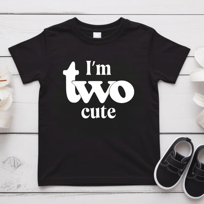 I’m Two Cute 2nd Birthday Shirt Second Birthday Toddler Tee Two Year Old Kids Birthday Outfit Childrens Birthday Gift Cute Birthday Apparel