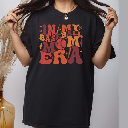 In My Baseball Mom Era DTF Transfer ready to Press Retro Sports Mama Heat Transfer for Shirts Mommy UV Sticker Prints Iron on Transfer