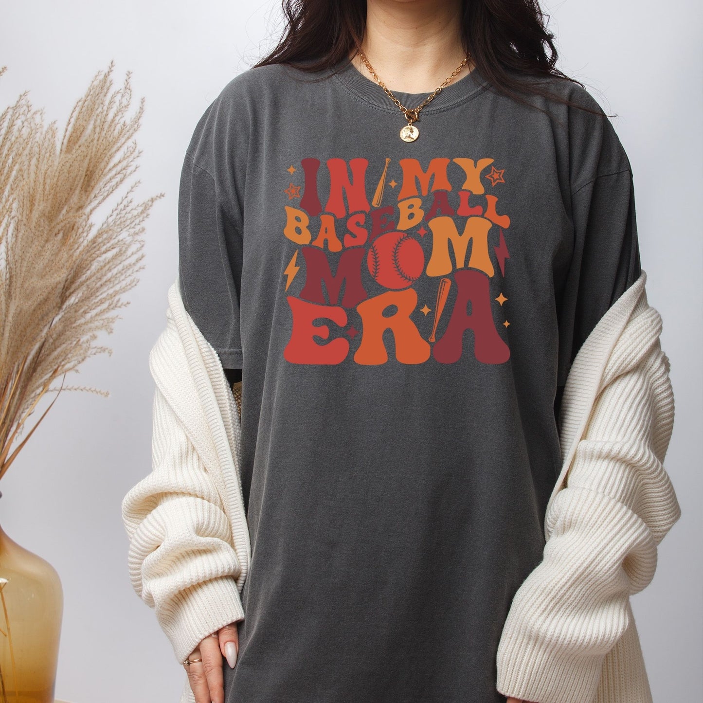 In My Baseball Mom Era DTF Transfer ready to Press Retro Sports Mama Heat Transfer for Shirts Mommy UV Sticker Prints Iron on Transfer