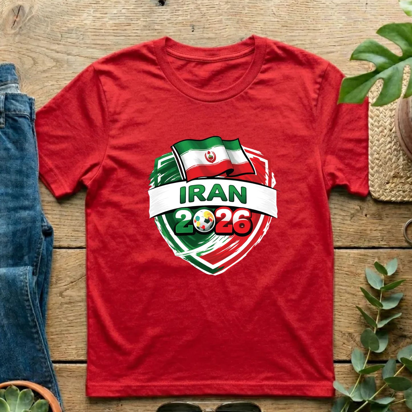 Iran World Cup T Shirt Soccer Supporter Tees Iranian Football Fan