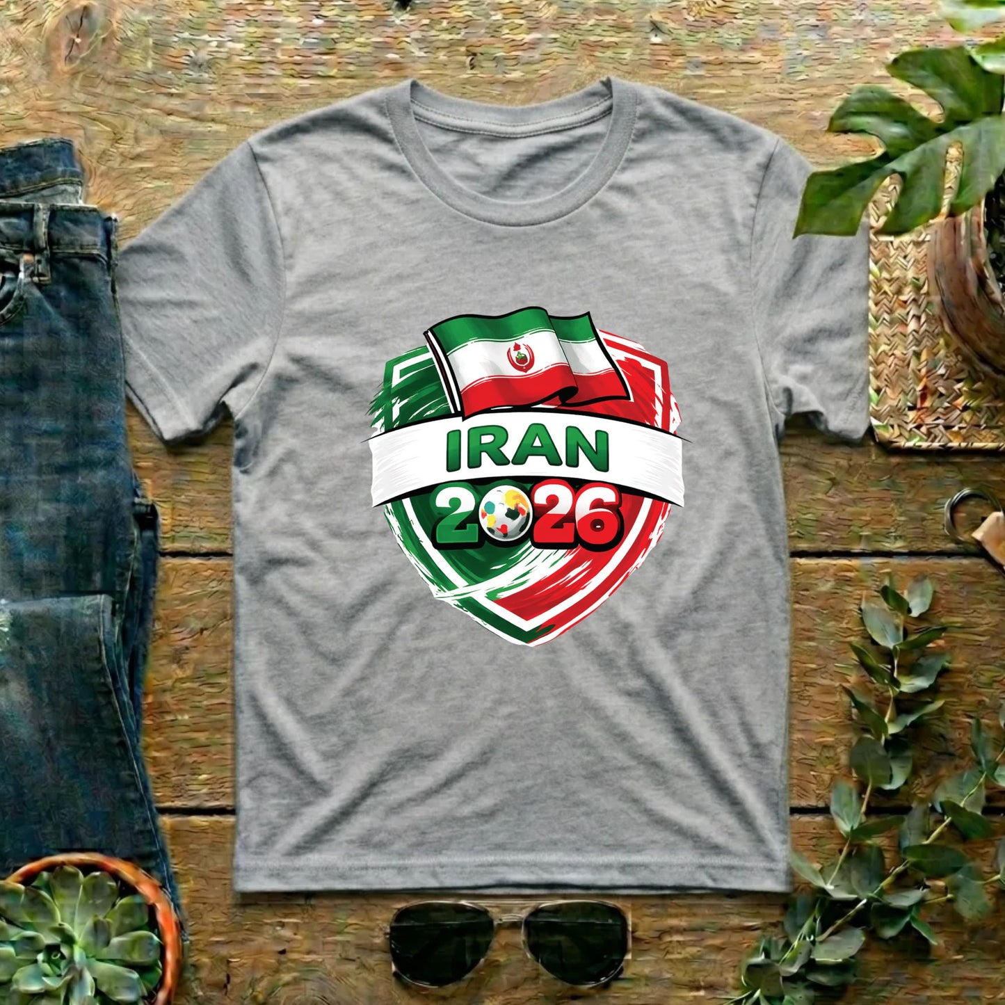 Iran World Cup T Shirt Soccer Supporter Tees Iranian Football Fan