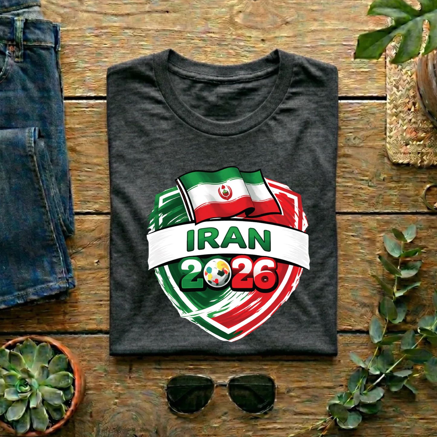 Iran World Cup T Shirt Soccer Supporter Tees Iranian Football Fan