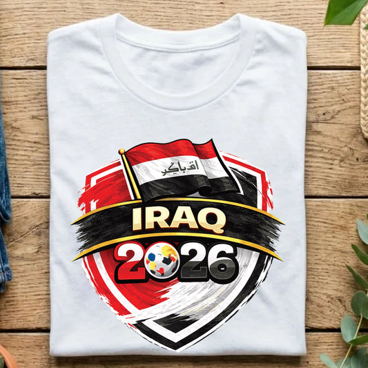 Iraq 2026 World Cup T Shirt Soccer Supporter Tees