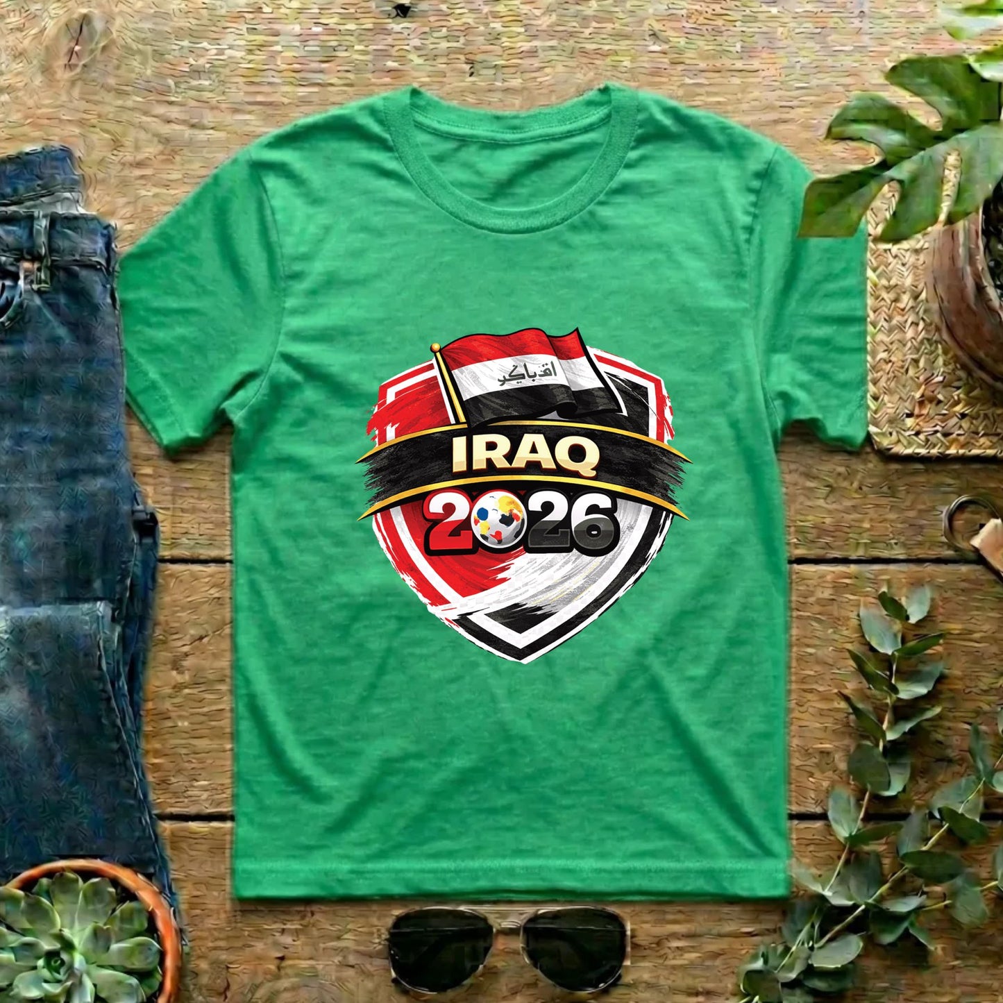 Iraq 2026 World Cup T Shirt Soccer Supporter Tees