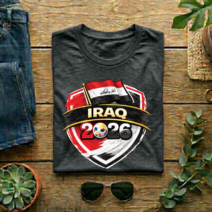 Iraq 2026 World Cup T Shirt Soccer Supporter Tees