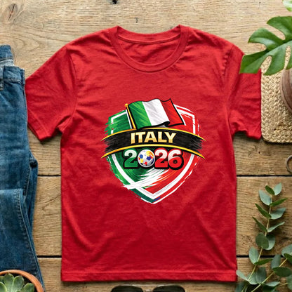 Italy 2026 World Cup T Shirt Soccer Supporter Tees Italian Football