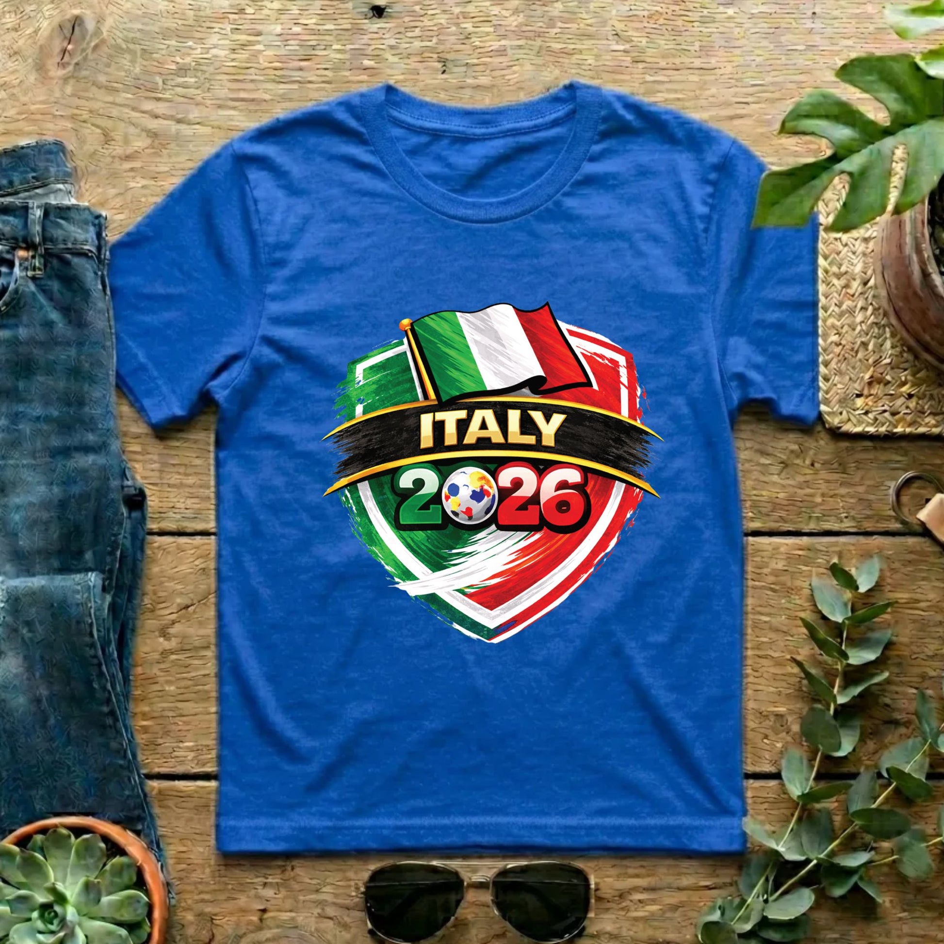 Italy 2026 World Cup T Shirt Soccer Supporter Tees Italian Football