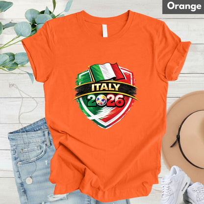 Italy 2026 World Cup T Shirt Soccer Supporter Tees Italian Football