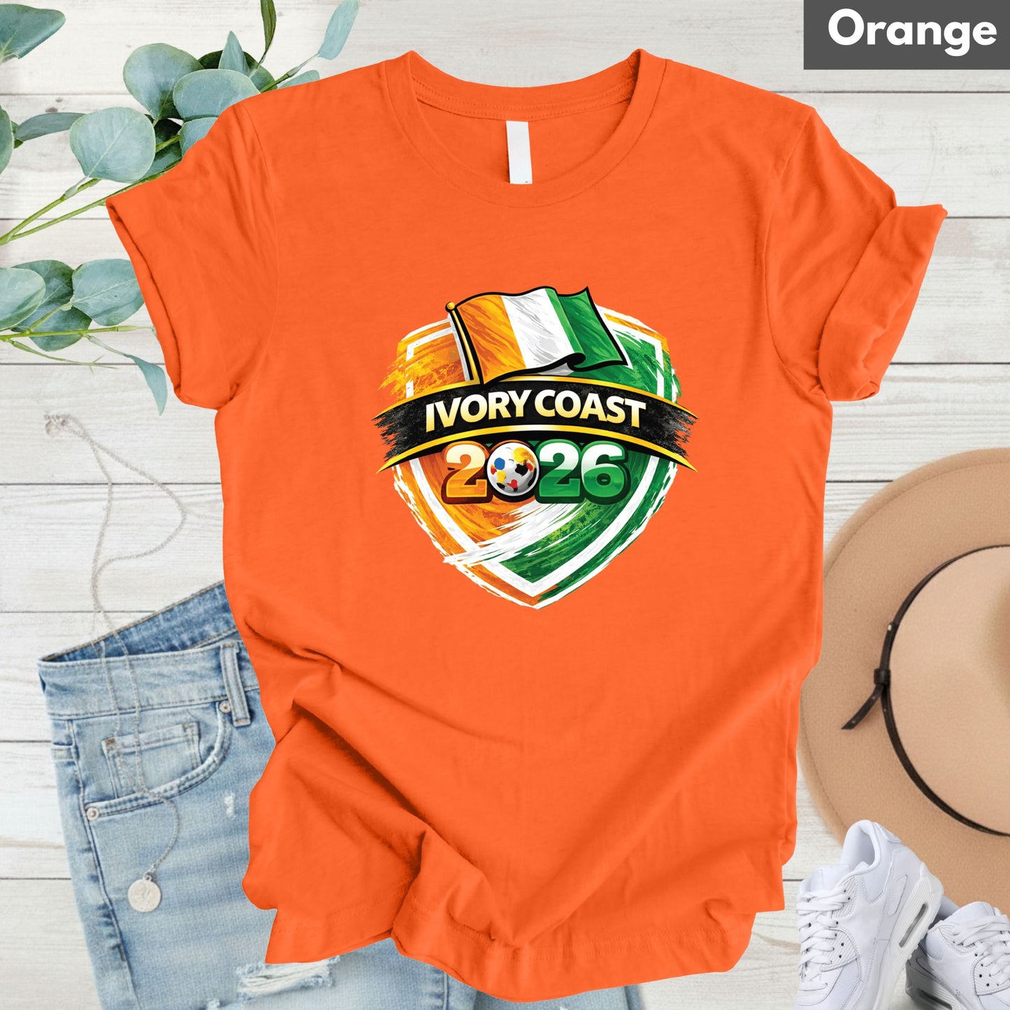 Ivory Coast World Cup T Shirt Soccer Supporter Tees
