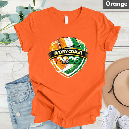 Ivory Coast World Cup T Shirt Soccer Supporter Tees
