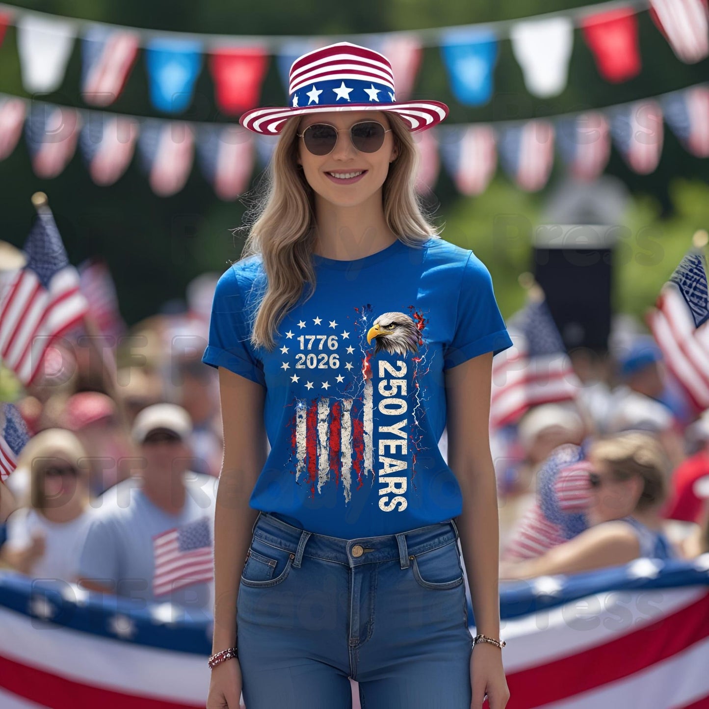 Jesus Christ Crown of Thorns American Flag DTF Transfer Ready to Press Patriotic Christian Heat Transfer For Shirts Religious UV Sticker Prints