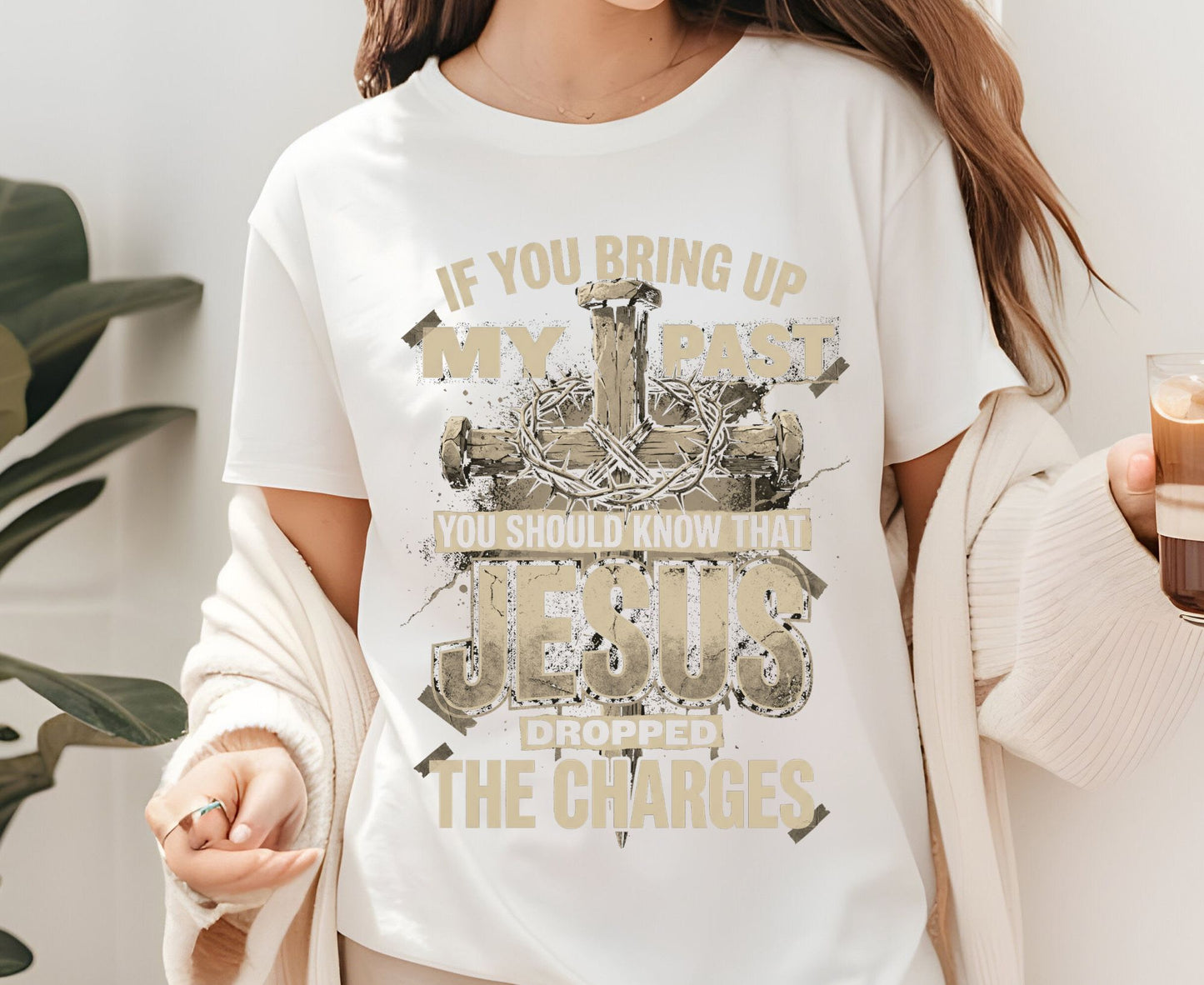 Jesus Dropped The Charges T Shirt Christian Tee Faith Cross Shirt Adult Youth Toddler Baby Religious Gift Forgiven Past Jesus Saves Shirt