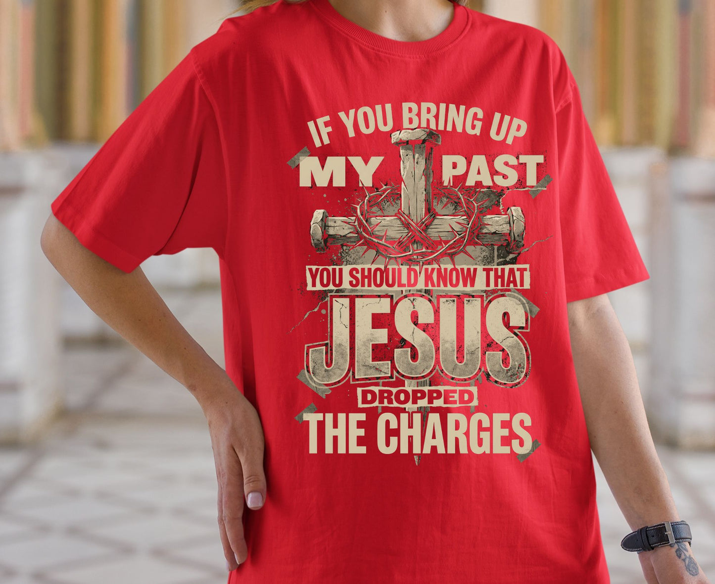 Jesus Dropped The Charges T Shirt Christian Tee Faith Cross Shirt Adult Youth Toddler Baby Religious Gift Forgiven Past Jesus Saves Shirt
