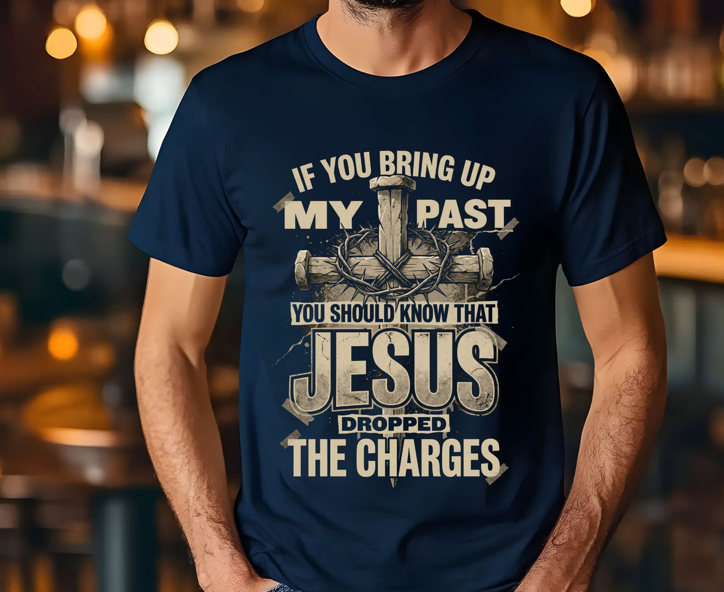 Jesus Dropped The Charges T Shirt Christian Tee Faith Cross Shirt Adult Youth Toddler Baby Religious Gift Forgiven Past Jesus Saves Shirt