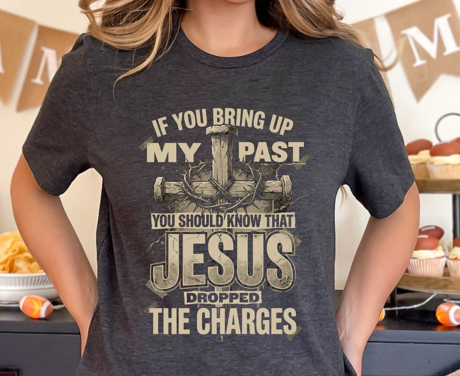Jesus Dropped The Charges T Shirt Christian Tee Faith Cross Shirt Adult Youth Toddler Baby Religious Gift Forgiven Past Jesus Saves Shirt