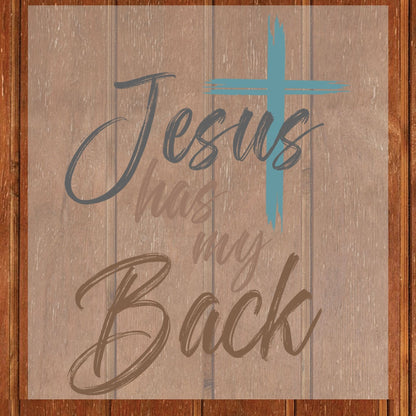 Jesus Has My Back DTF Transfer Ready to Press Woman of Faith Christian Heat Transfer for Shirts Bible Verse UV Sticker