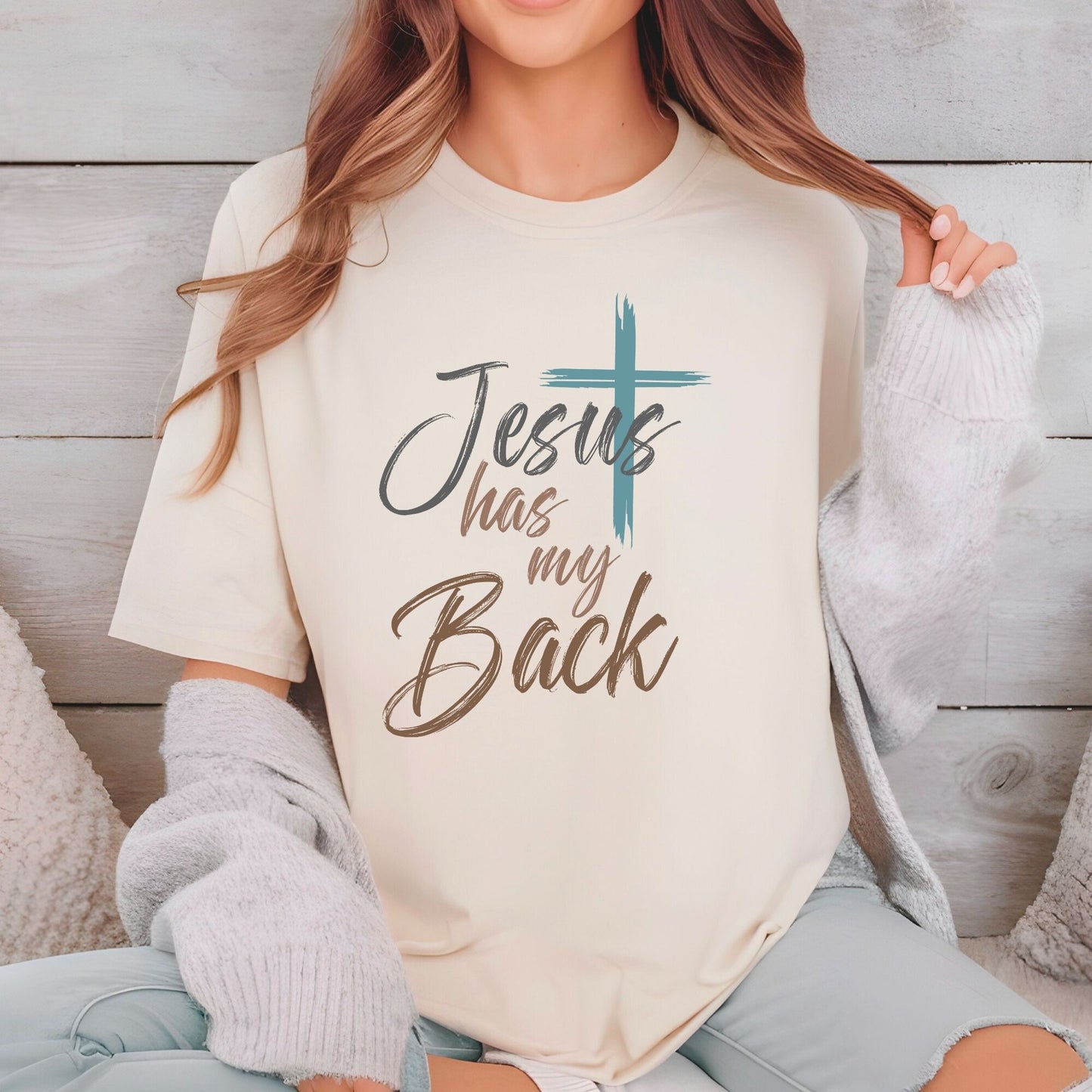 Jesus Has My Back DTF Transfer Ready to Press