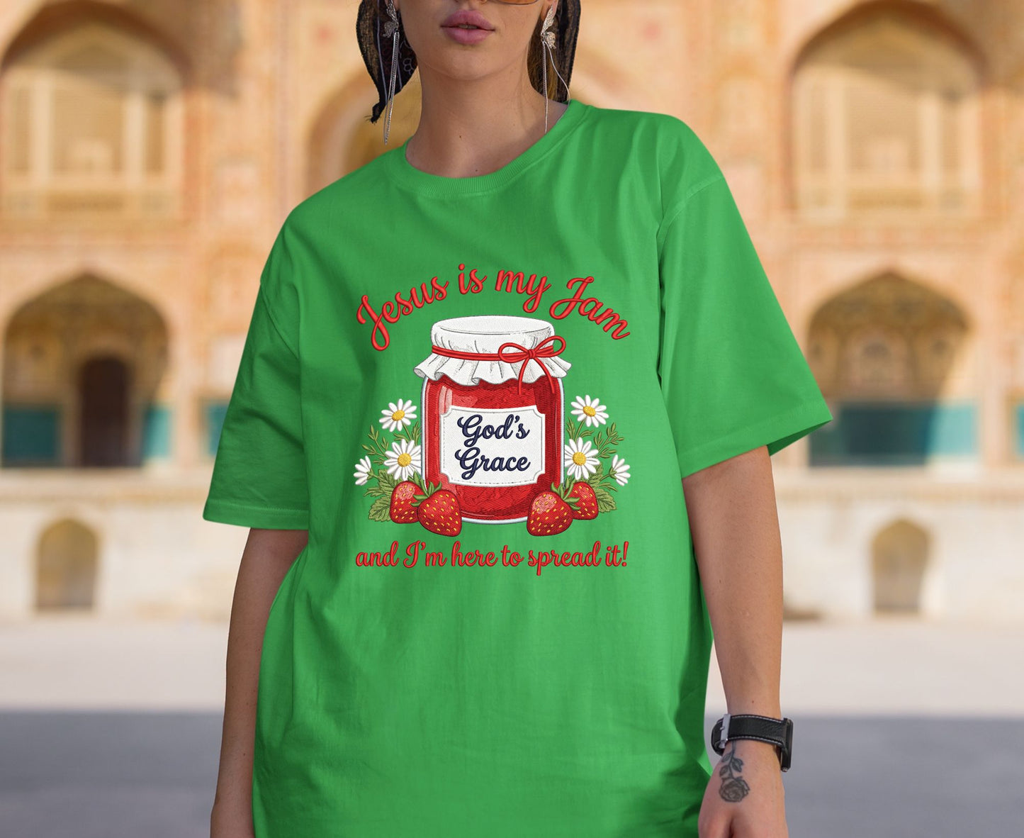 Jesus Is My Jam T Shirt Funny Christian Strawberry Tee Religious Faith Shirt God's Grace Gift Adult Youth Toddler Baby Church Outfit
