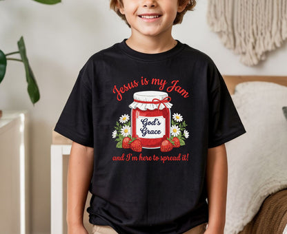 Jesus Is My Jam T Shirt Funny Christian Strawberry Tee Religious Faith Shirt God's Grace Gift Adult Youth Toddler Baby Church Outfit