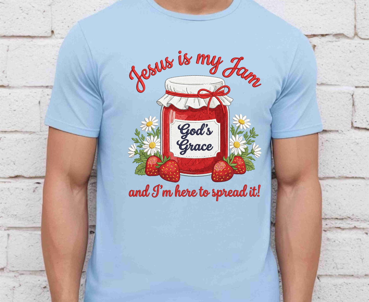 Jesus Is My Jam T Shirt Funny Christian Strawberry Tee Religious Faith Shirt God's Grace Gift Adult Youth Toddler Baby Church Outfit