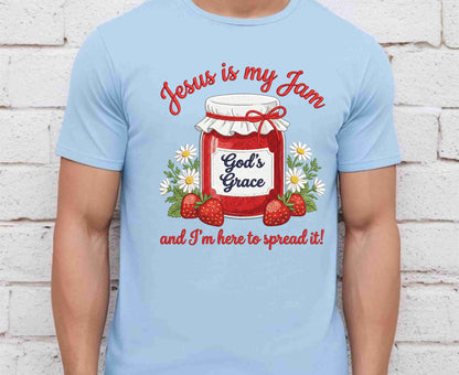 Jesus Is My Jam T Shirt Funny Christian Strawberry Tee Religious Faith Shirt God's Grace Gift Adult Youth Toddler Baby Church Outfit