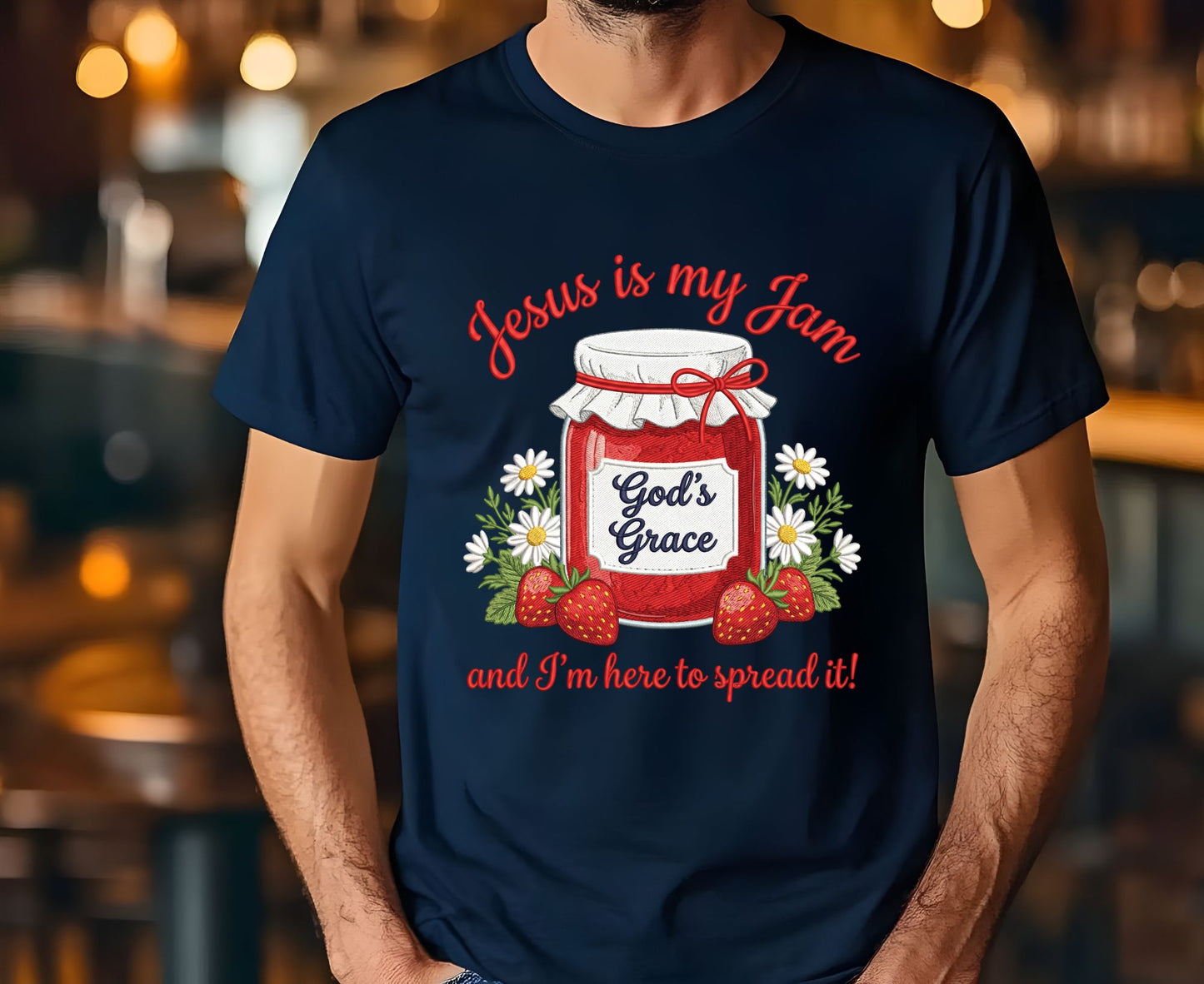 Jesus Is My Jam T Shirt Funny Christian Strawberry Tee Religious Faith Shirt God's Grace Gift Adult Youth Toddler Baby Church Outfit