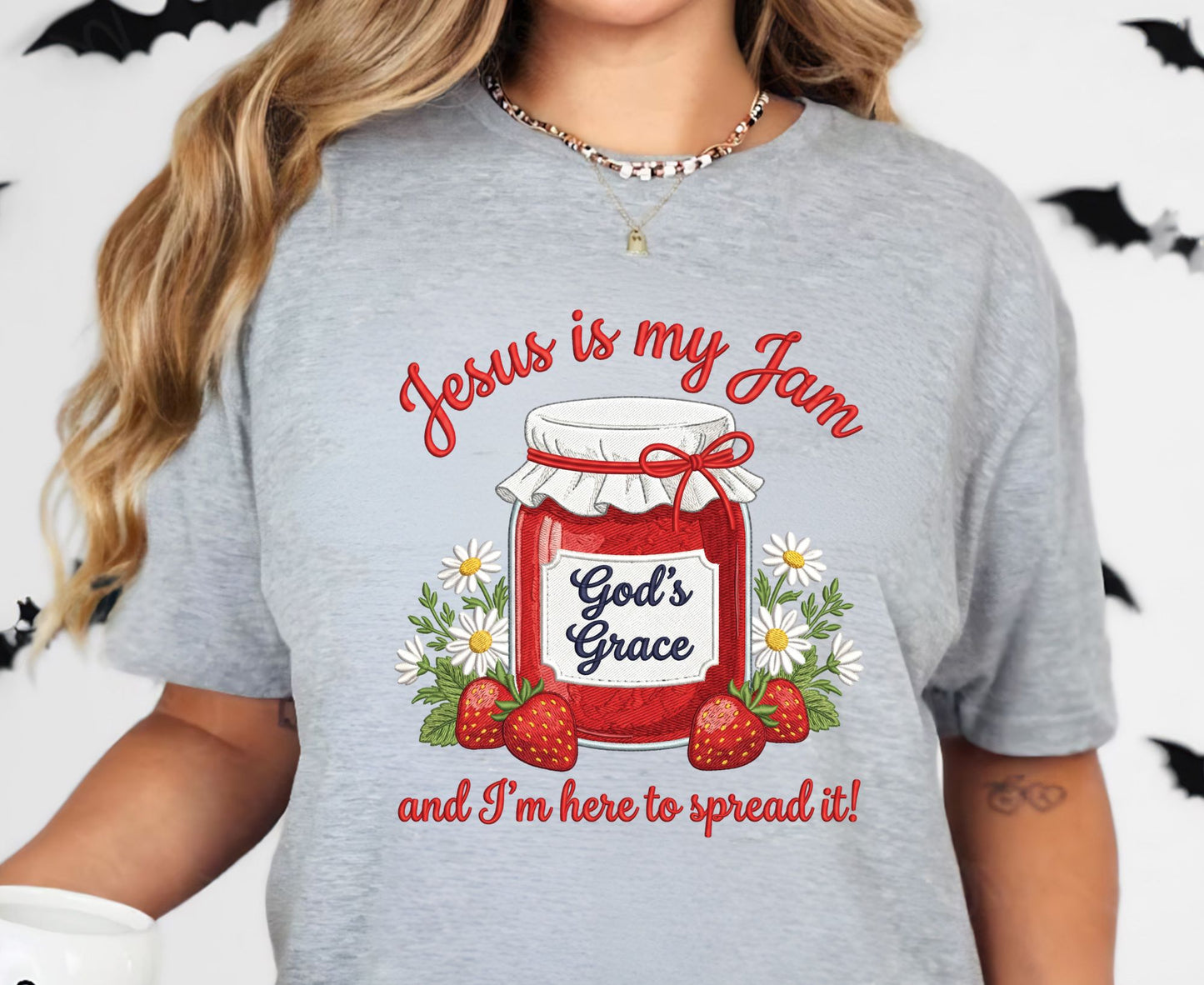 Jesus Is My Jam T Shirt Funny Christian Strawberry Tee Religious Faith Shirt God's Grace Gift Adult Youth Toddler Baby Church Outfit