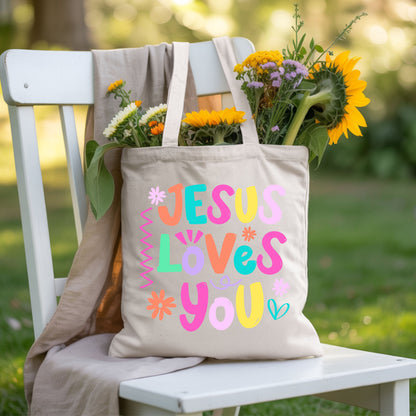 Jesus Loves You Comfort Colors T Shirts Cute Colorful Pastel Christian Tee Bright Floral Typography Sweater Religious Faith Hoodie