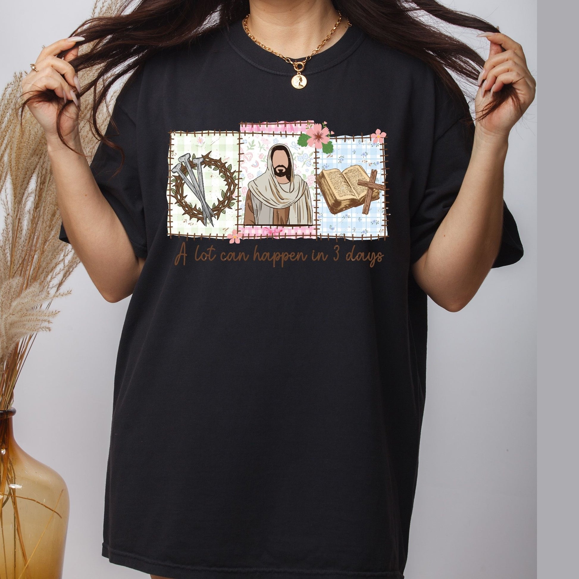 Jesus Resurrection Easter DTF Transfer Ready to Press A Lot Can Happen in 3 Days Heat Transfer For Shirts Easter UV Sticker Prints