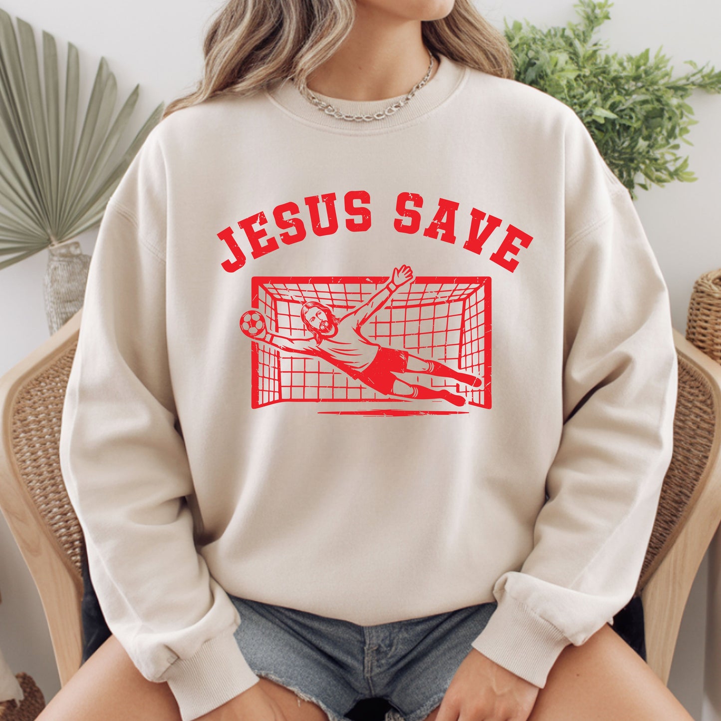 Jesus Save Comfort Colors T Shirt Trendy Christian Faith Sweatshirt Religious Apparel Tees Retro Bible Verse Gift Shirts