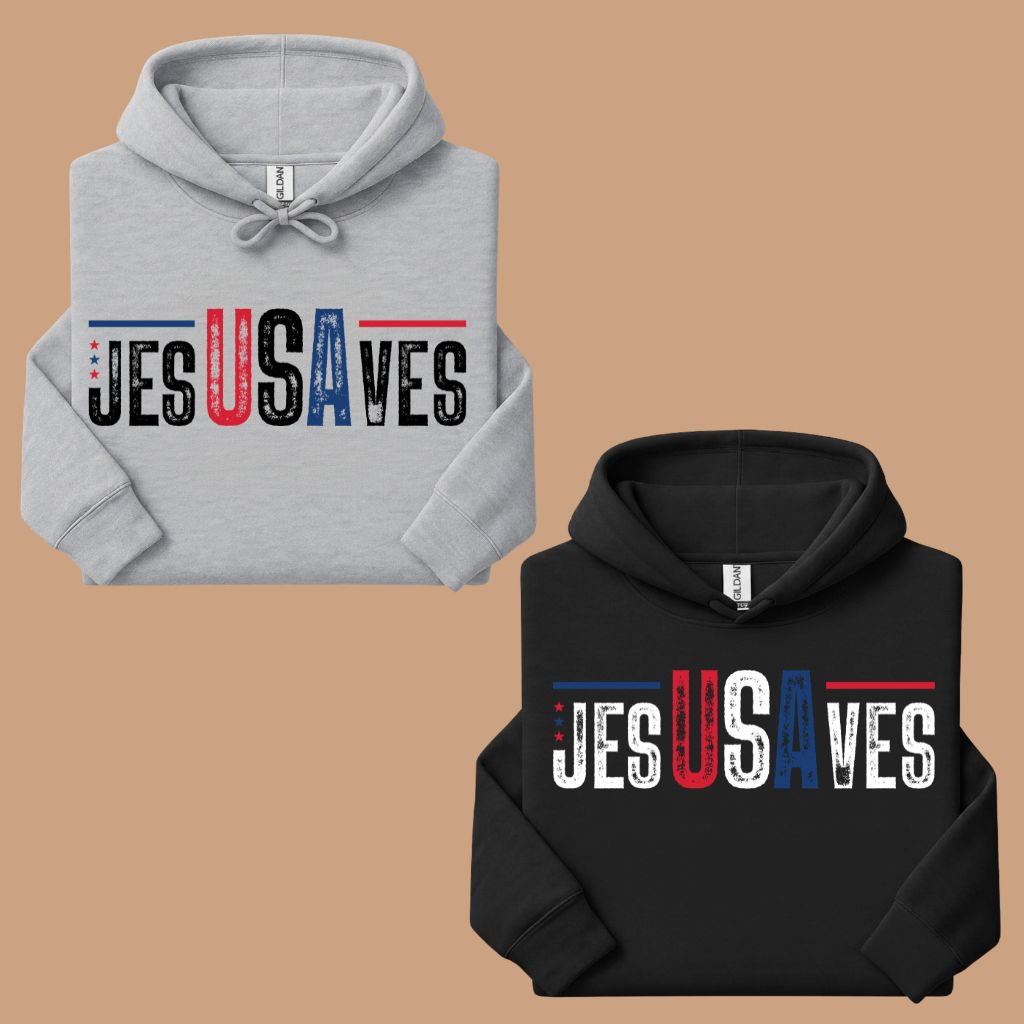 Jesus Saves USA Comfort Colors T Shirts Christian Patriotic Tee Religious American Flag Shirt Faith Cross Fourth of July Gifts